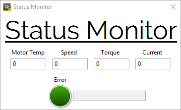 Figure 6 – Status Monitor